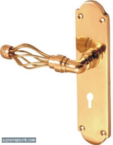 Jali Lever Lock Polished Brass - DISCONTINUED 